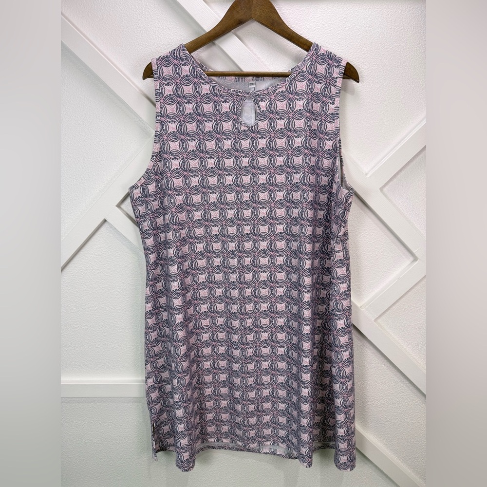 Nuu Muu Ruu-Muu Geometric Blush Keyhole Pocket Exercise Dress Size 3X